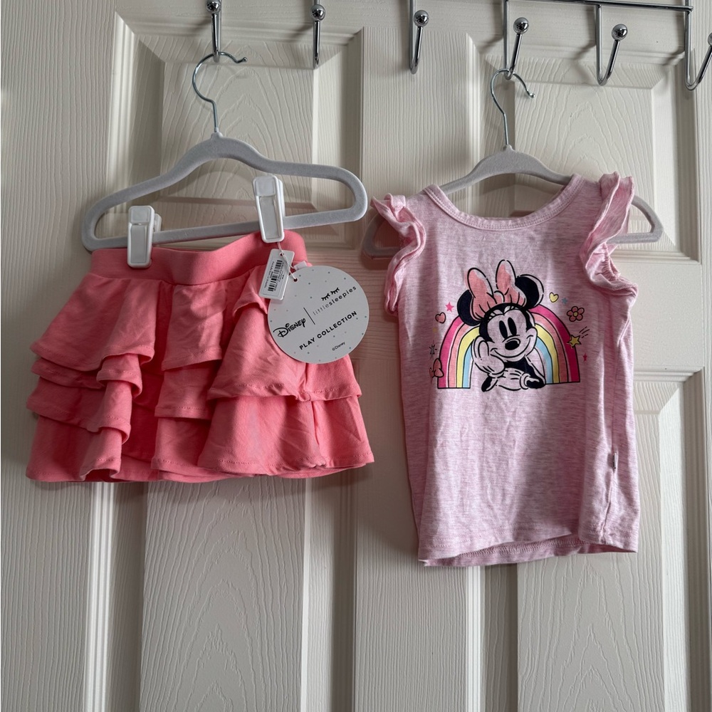 Little Sleepies Minnie Outfit - 12-18 Like New